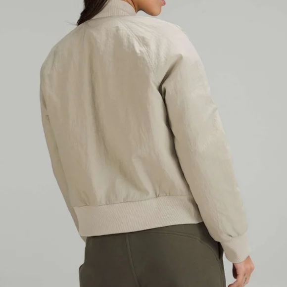 NWT Lululemon Nonstop Bomber 4 Reversible Raw Linen Puffer - Picture 4 of 14
